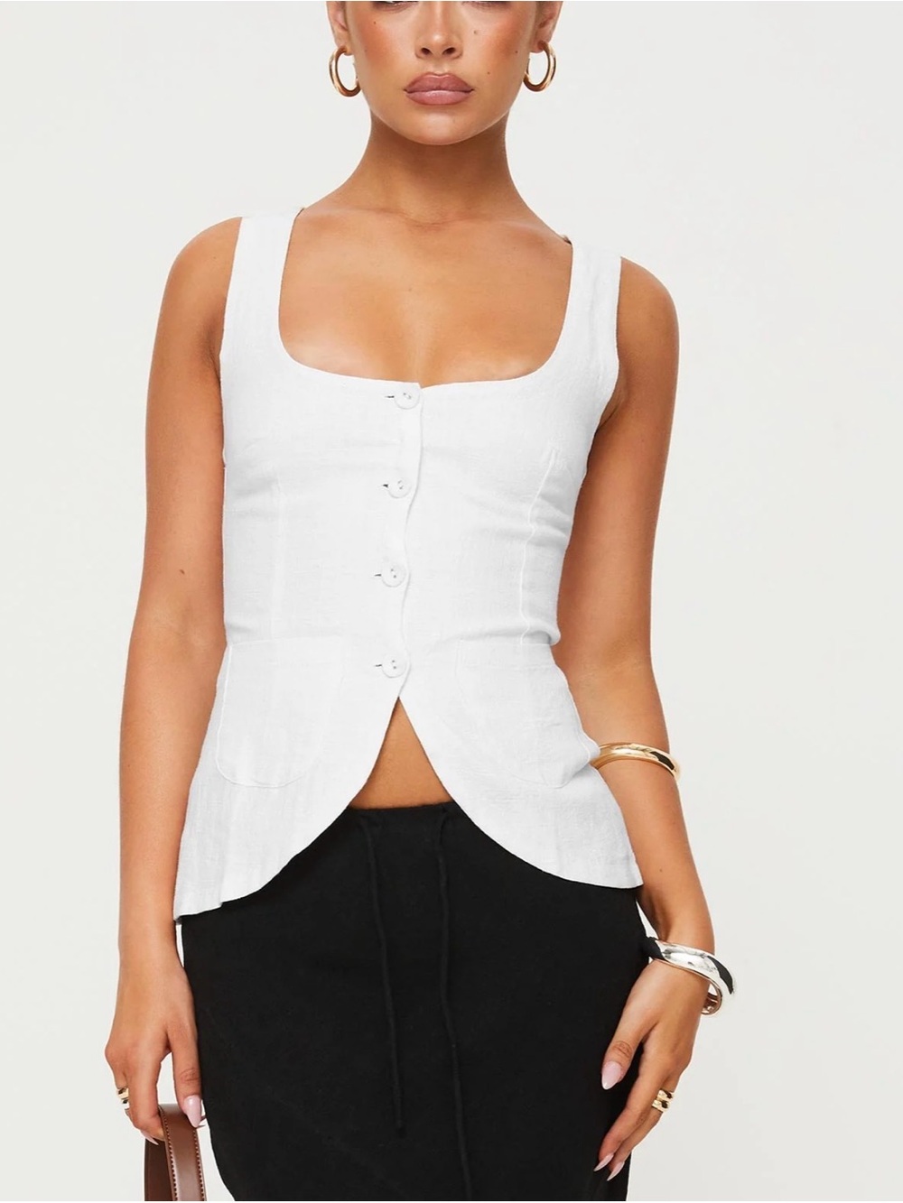 Princess Polly Spirito vest top white SZ:6